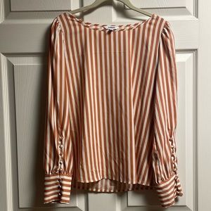 Express Striped Long Sleeve Blouse